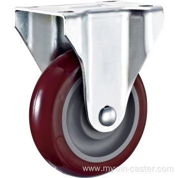 5'' Fixed Industrial PU Caster With PP Core